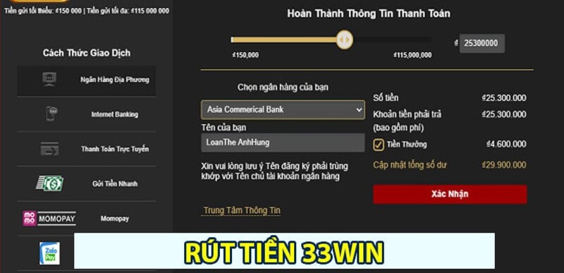 Nguyên nhân khiến cho rút tiền 33win bị chậm